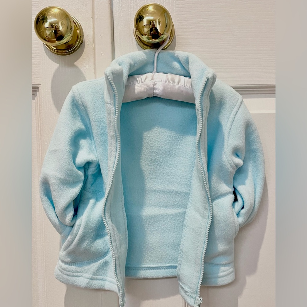 Zip up Fleece Jacket with Pockets Light Blue Size 12M